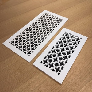 Rejilla de ventilación arquitectónica / MDF de 3/8&quot; de espesor / Imprimada y pintada / Acabado personalizado para retorno de aire / Registro / Rejilla decorativa para pared y techo