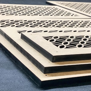 Architectural Vent Cover | 3/8&quot; thick MDF | Customized Air Return or Register | Decorative Wall & Ceiling Grille