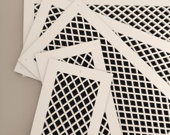 Architectural Vent Cover | 1/4" thick MDF | Painted White | Painted Black | Customized Air Return | Decorative Wall & Ceiling Grille