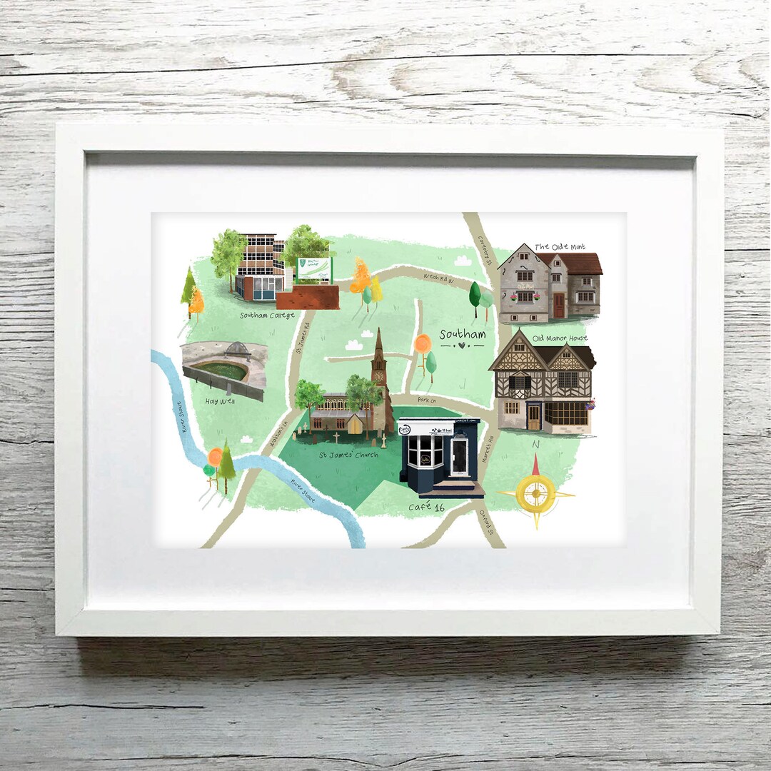 Personalized Watercolor Map Print, Custom Location Art, Wedding Gift ...