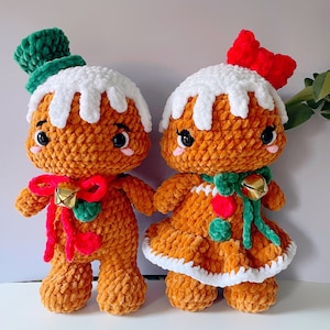 Amigurumi Gingerbread Pattern, Plush pattern, Gingerbread toy, Christmas, Crochet Gingerbread, Christmas pattern, Crochet Christmas