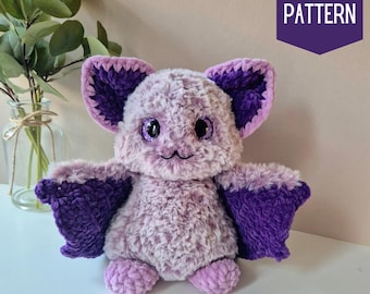 Amigurumi Bat Pattern, Plush pattern, Stuffed Bat Toy, Halloween Bat, Crochet Bat, Bat Plush, Halloween Crochet, Cute Bat, Halloween