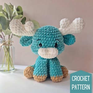 Amigurumi Moose Pattern, Plush Pattern, Moose Toy, Moose Pattern, Crochet Moose, Moose, Amigurumi Moose, PDF Pattern Moose
