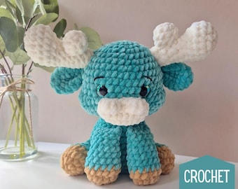 Amigurumi Moose Pattern, Plush Pattern, Moose Toy, Moose Pattern, Crochet Moose, Moose, Amigurumi Moose, PDF Pattern Moose