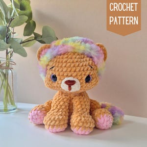 Amigurumi Lion Pattern, Plush pattern, Stuffed Lion toy, Black Panther, Crochet Lion, Black Panther Plush, Lion, Amigurumi Black Panther