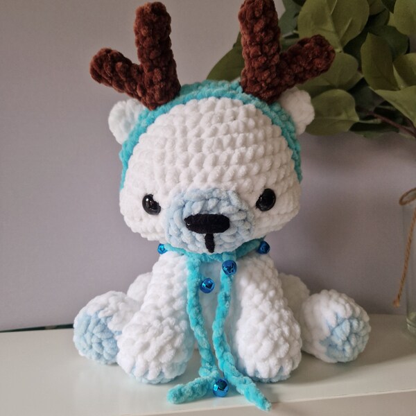 Patrón Oso Polar Amigurumi, Patrón Oso Polar de Peluche, Patrón Oso Polar a Crochet, Peluche Oso Polar Amigurumi, Patrón Inglés, Patrón PDF