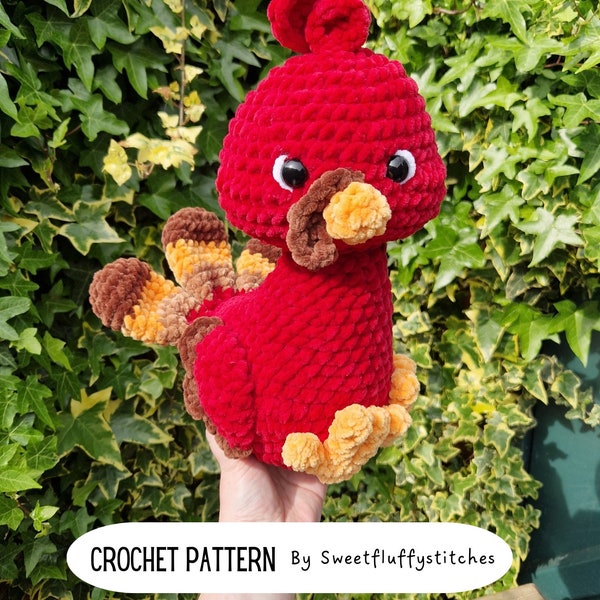 Amigurumi Turkey Pattern, plush pattern, PDF pattern, Stuffed turkey toy, Cute turkey, Thanksgiving turkey, Pattern English, Thanksgiving