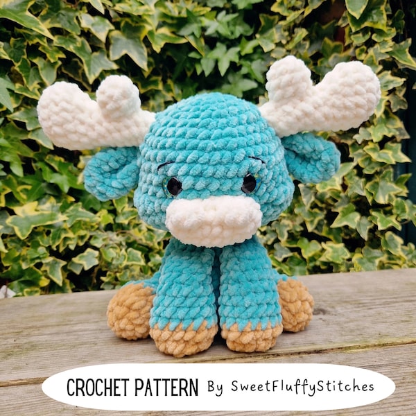 Amigurumi Moose Pattern, Plush Pattern, Moose Toy, Moose Pattern, Crochet Moose, Moose, Amigurumi Moose, PDF Pattern Moose