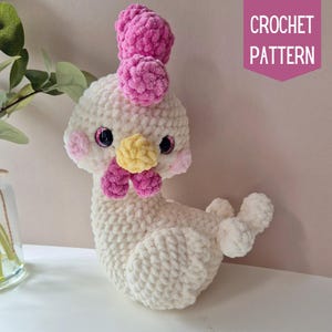 Amigurumi Chicken Pattern, Plush Pattern, PDF Pattern, Crochet Pattern, Chicken Toy, Cute Chicken, Chicken Plushie, Pattern English,