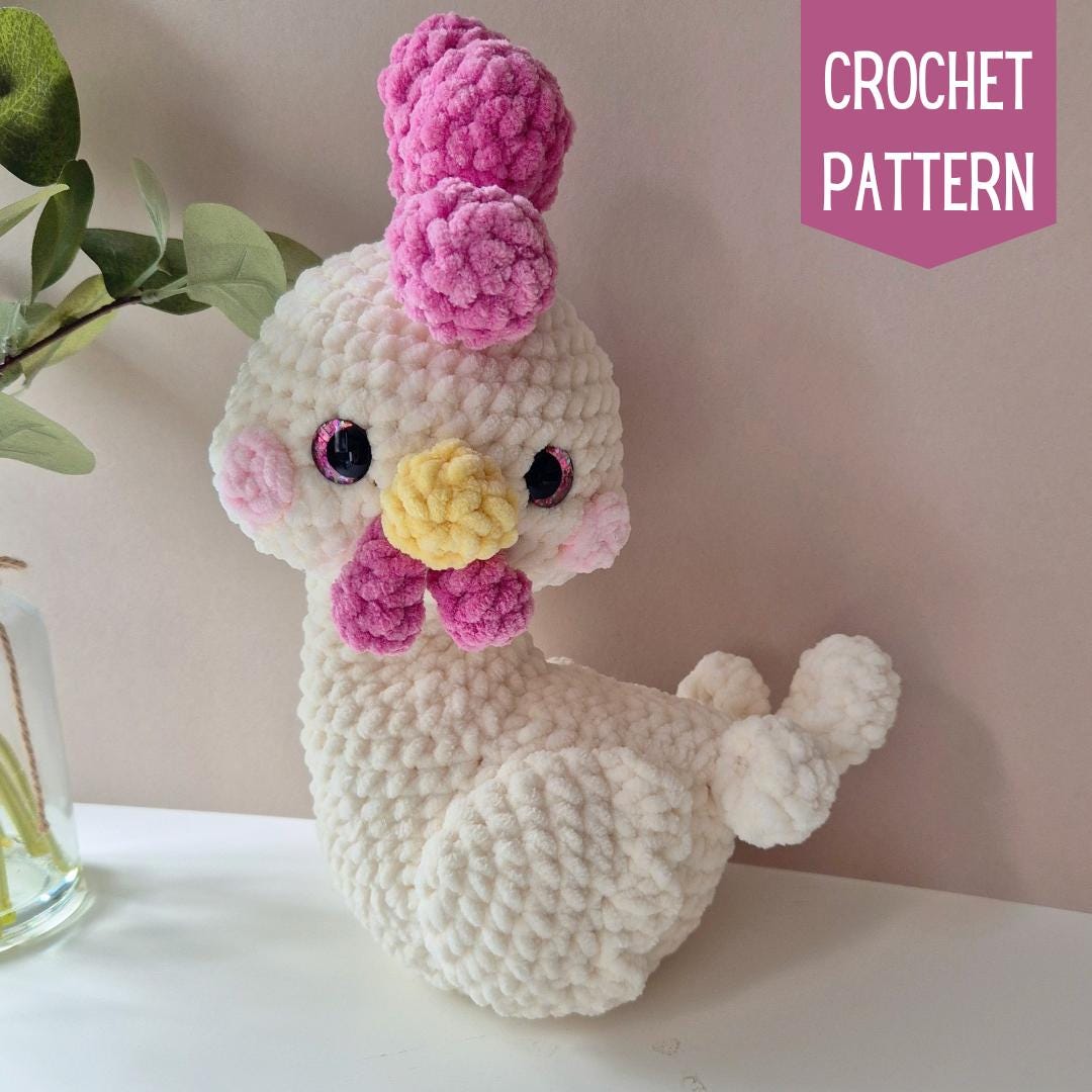 Amigurumi Chicken Pattern, Plush Pattern, PDF Pattern, Crochet Pattern, Chicken Toy, Cute Chicken, Chicken Plushie, Pattern English,