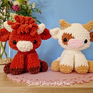 Amigurumi Highland Cow Pattern, Amigurumi cow  pattern, Highland cow, Crochet highland cow, Highland cow Plush, Highland cow, Crochet cow