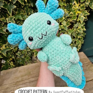 Amigurumi Axolotl PDF Pattern, Axolotl, Plush, Crochet toy, Crochet axolotl, Amigurumi axolotl, Amigurumi pattern, Stuffed toy pattern, Cute