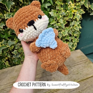 Amigurumi Otter Pattern, plush pattern, PDF pattern, Stuffed otter toy, Cute otter, Make your own otter, Pattern English, Otter, Otter Plush