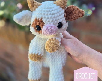 Amigurumi Cow Snuggler Pattern, Crochet cow snuggler, Cow Plush snuggler, Amigurumi cow plush,  Snuggler pattern, Cow Snuggler pattern