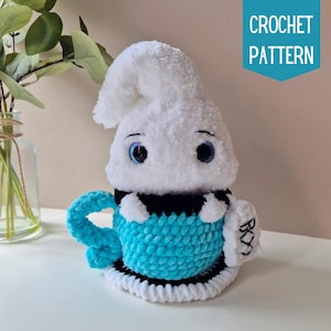 Amigurumi Ghostea Pattern, plush pattern, Halloween toy, Ghost, Crochet halloween, Crochet pop,  Ghost pattern, Amigurumi pop, Halloween
