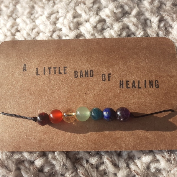 Chakra Balance/ Rainbow / chakra Bracelet/ Anklet- Crystal Healing / Anti Anxiety