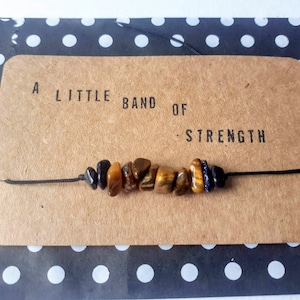 A Band Of Strength ,Tigers Eye/ Blue Goldstone ,Protection, Courage ,Crystal ,healing, Bracelet ,Anklet