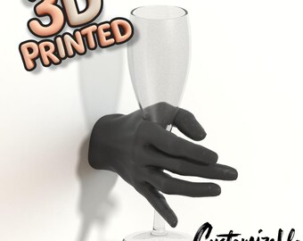 Female Hand Hook, Hold My Flute, Choose Your Color, 3D Printed, Wall Mounted, Floating Effect