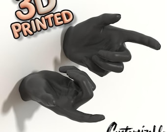 Weiblicher Handhaken, Index heraus, wählen Sie Ihre Farbe, 3D gedruckt, an der Wand befestigt, schwebende Effekt