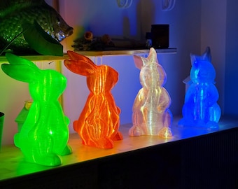 Bunny Fairy Light, lamp magisch dierenstandbeeld, woondecoratie, bosthema, 3D-geprint