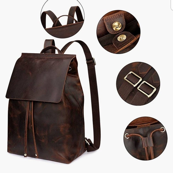 Leather Backpack Purse,Leather Backpack Women, Leather Backpack Purse Women, Leather Back Packs for Women, Convertible Bag, Convertable Back