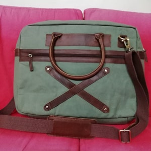 Porte-documents en toile cirée sac de messager sac d'ordinateur portable cartable ordinateur étanche sac de travail bandoulière homme femme sac à bandoulière