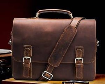 personalized leather messenger bags