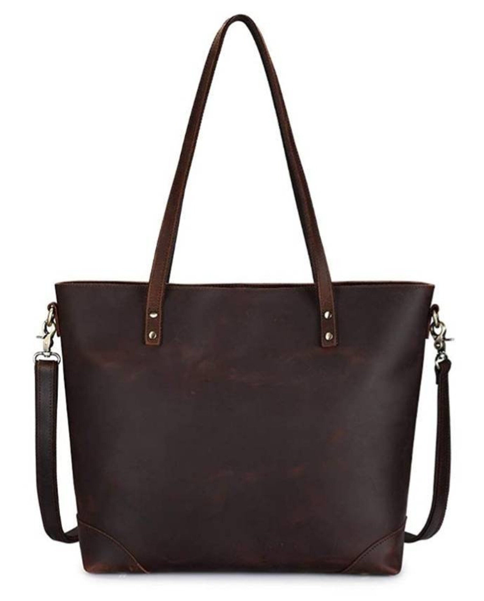 Genuine Leather Tote Bag Leather Purse Leather Bag Leather Etsy