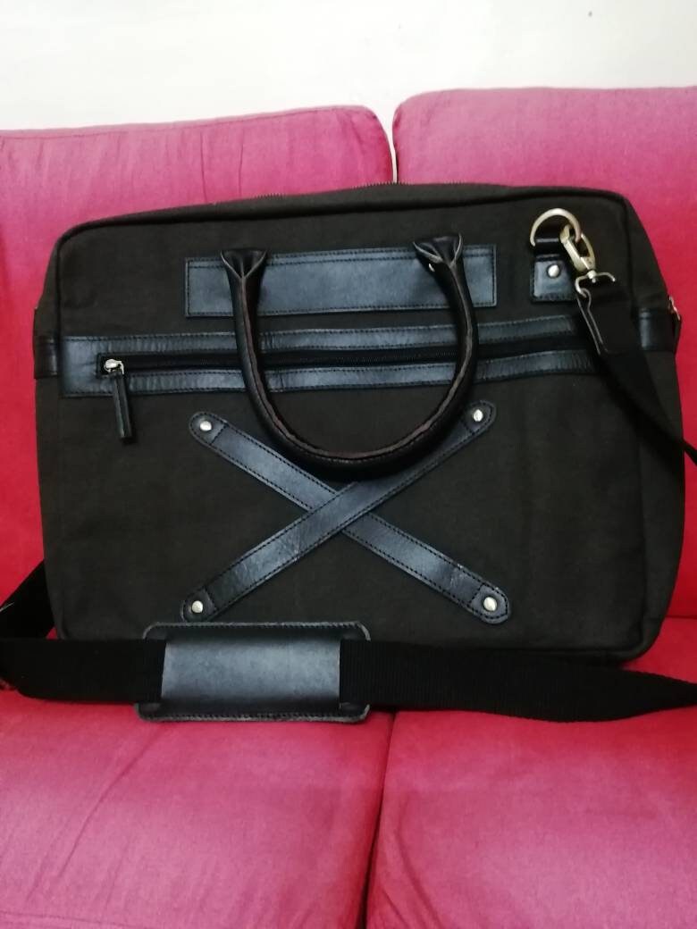 Laptop Messenger Bag for 15.6 Inch Laptop Wax Canvas Full Etsy