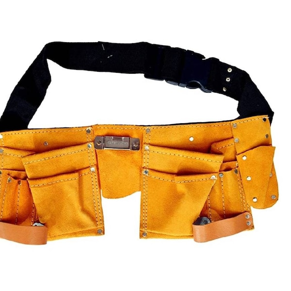 Ceinture à outils personnalisée 11 poches - ceinture à outils en cuir - cadeaux pour papa DIY - cadeaux pour lui - anniversaire - cyber vente de cadeaux de Noël-fête des pères