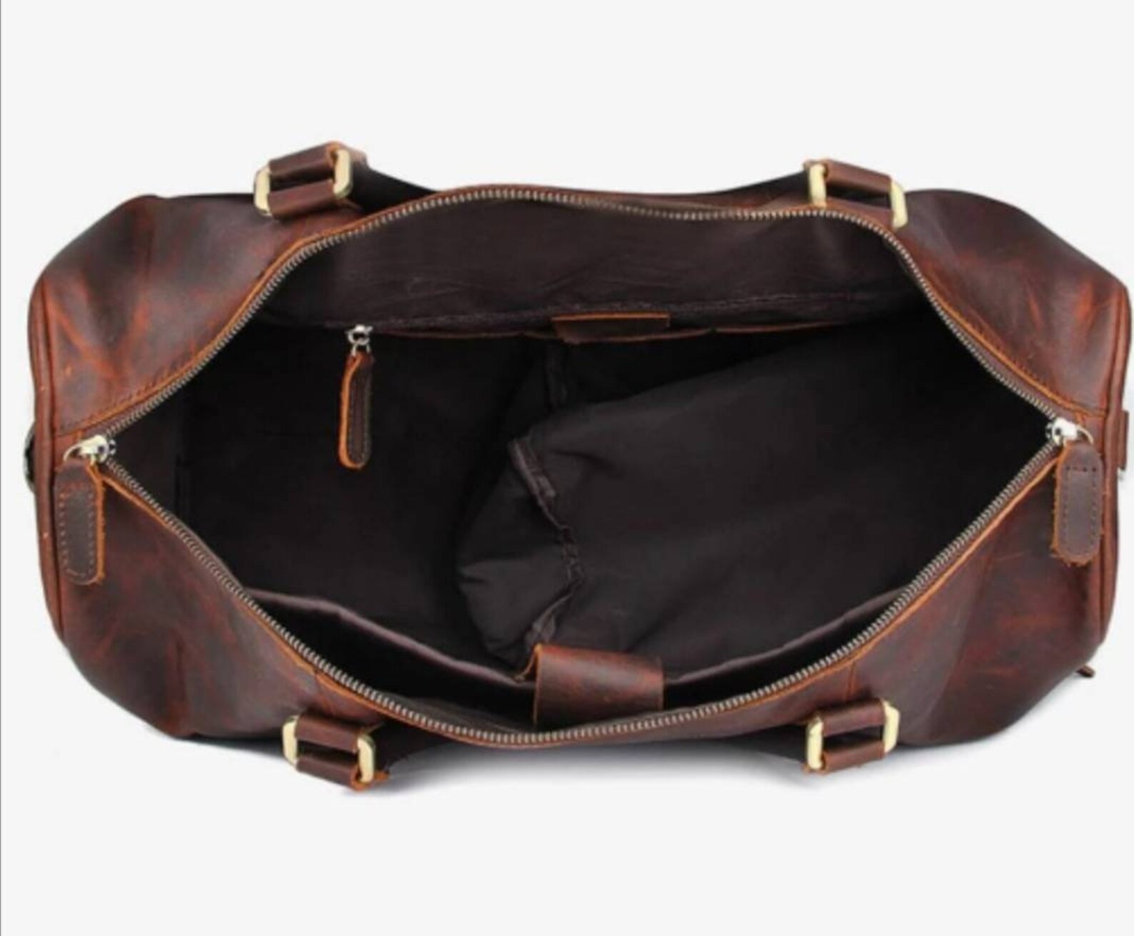 Monogrammed Leather Duffle Bag Men Groomsmen Gift Etsy