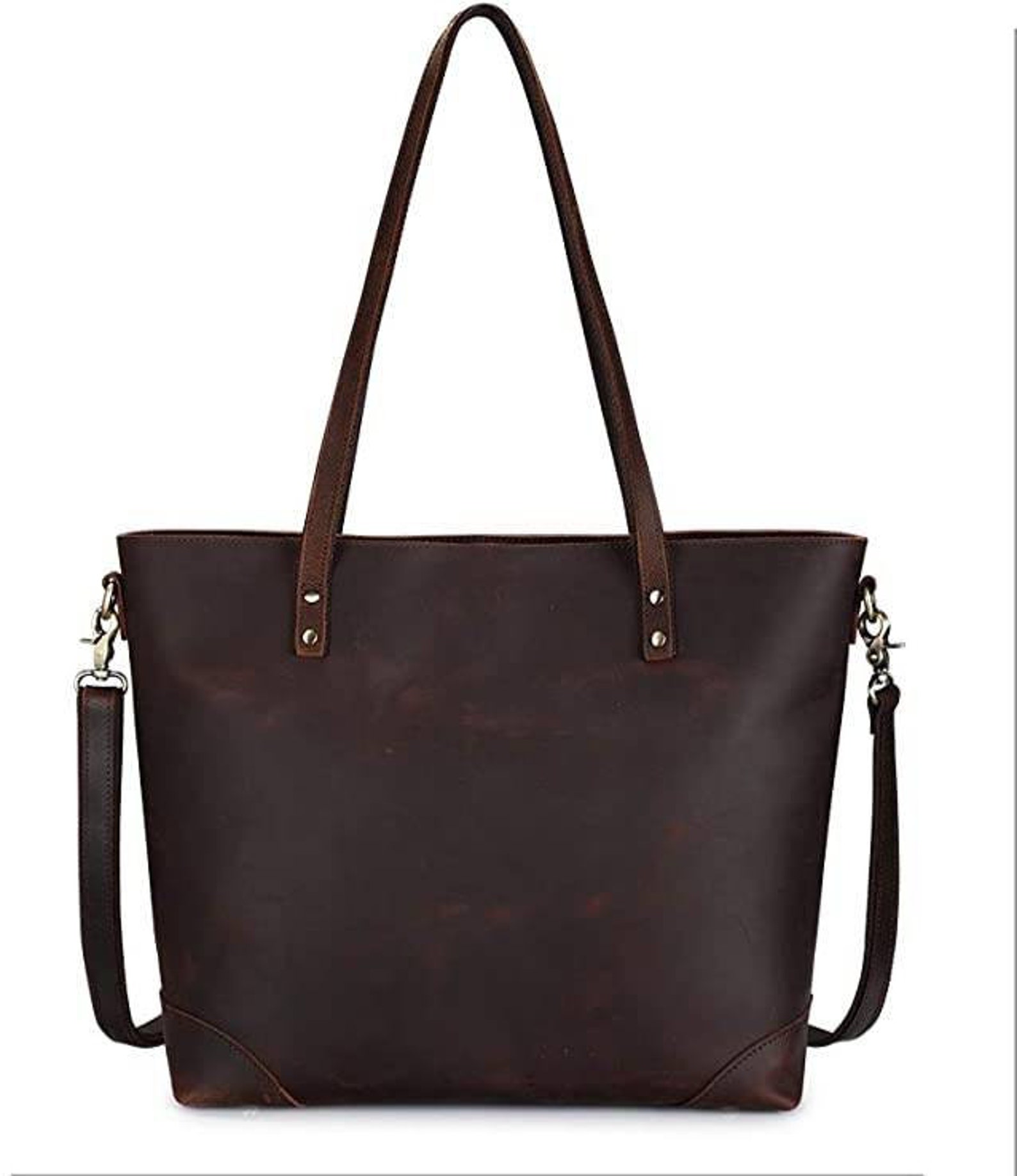 Black Leather Tote Bag for Women Purse Large Work Shoulder Bag Etsy