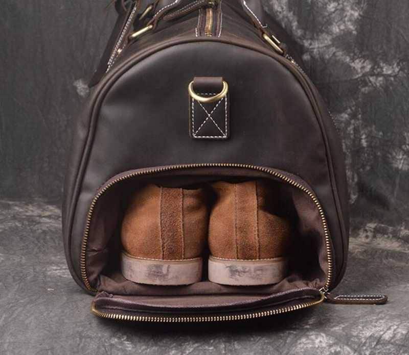Monogrammed leather duffle bag men groomsmen gift Etsy