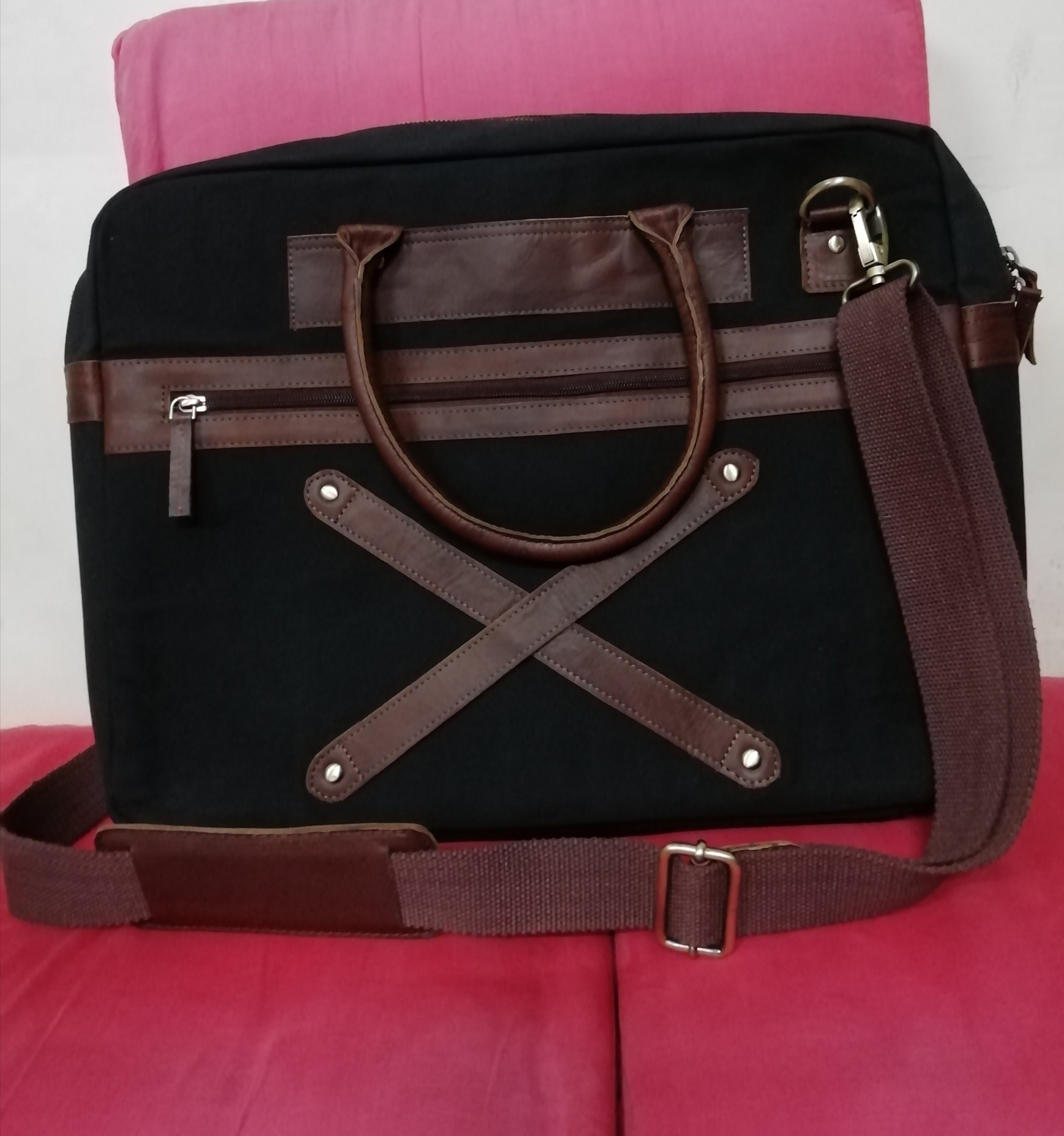 Waxed Canvas Messenger Bag Laptop Bag Briefcase Satchel atelieryuwa