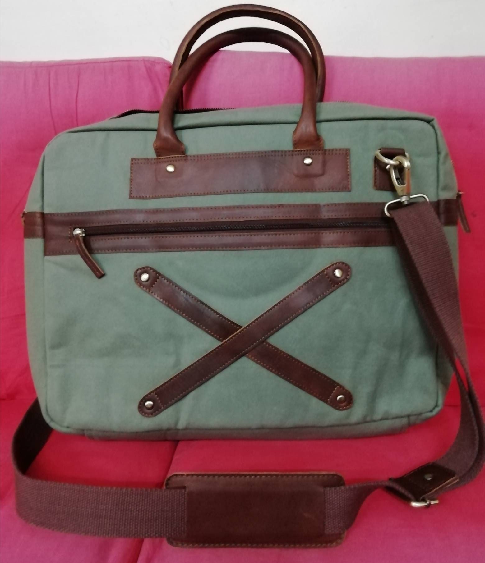 Laptop Messenger Bag for 15.6 Inch Laptop Wax Canvas Full Etsy