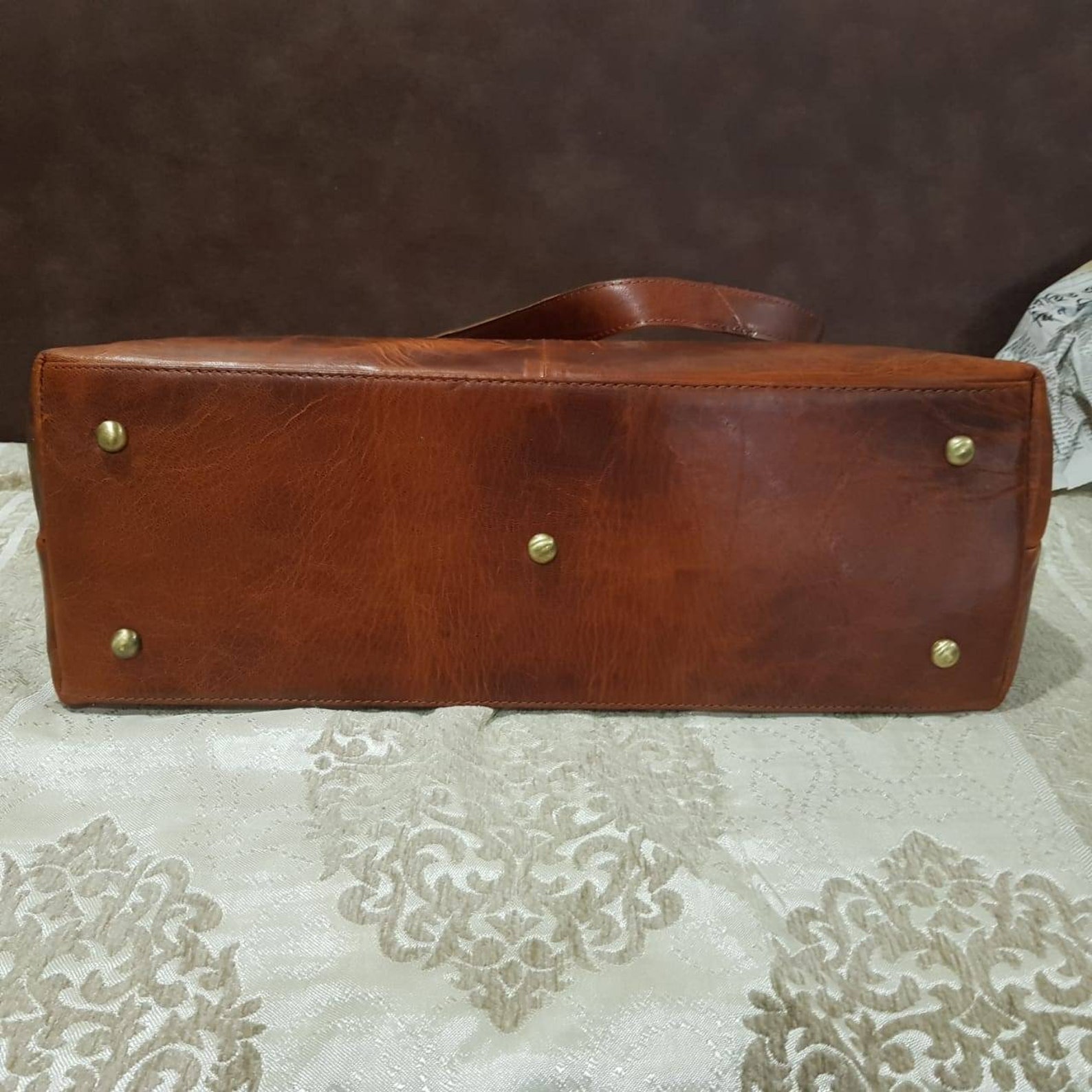 Leather Tote Bag Leather Tote With Zipper Leather Tote Bags Etsy