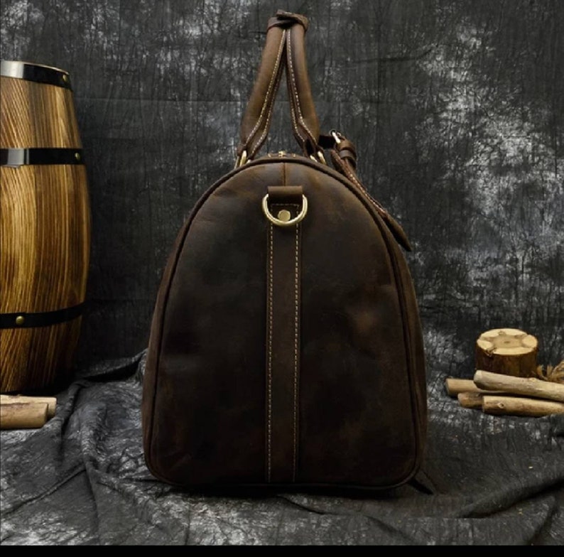 Leather Duffle Bag Men Personalized Groomsmen Gift Bag Etsy