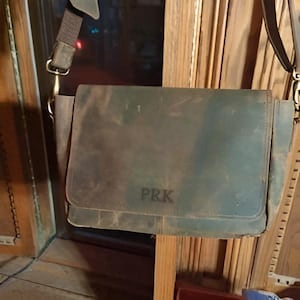 Distressed Brown Leder Flap Over Crossbody bag, Echtleder, Minimalist Handtasche für Frauen