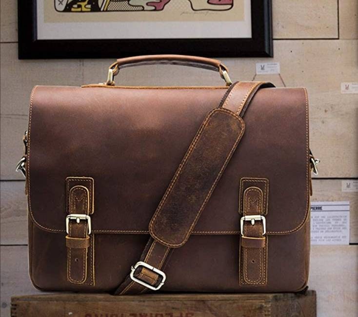 Business bag leather laptop bag best gift for him briefcase | Etsy