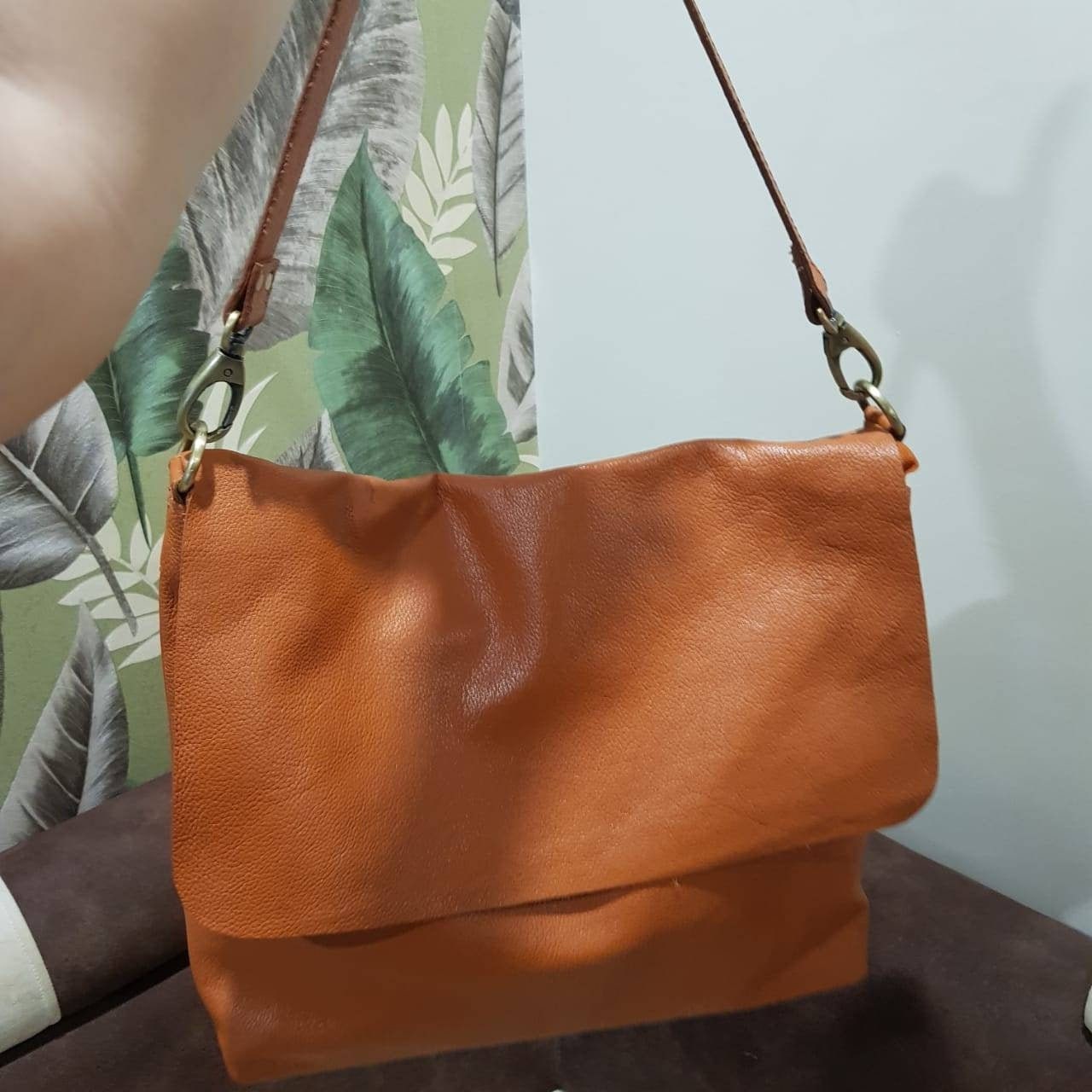 Brown LEATHER HOBO Bag BROWN Oversize Shoulder Bag Etsy