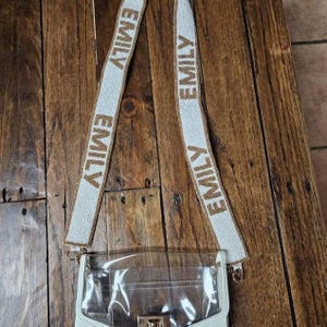 Personalized Beaded Purse Strap: Initial Bag Belt, Gameday Colors