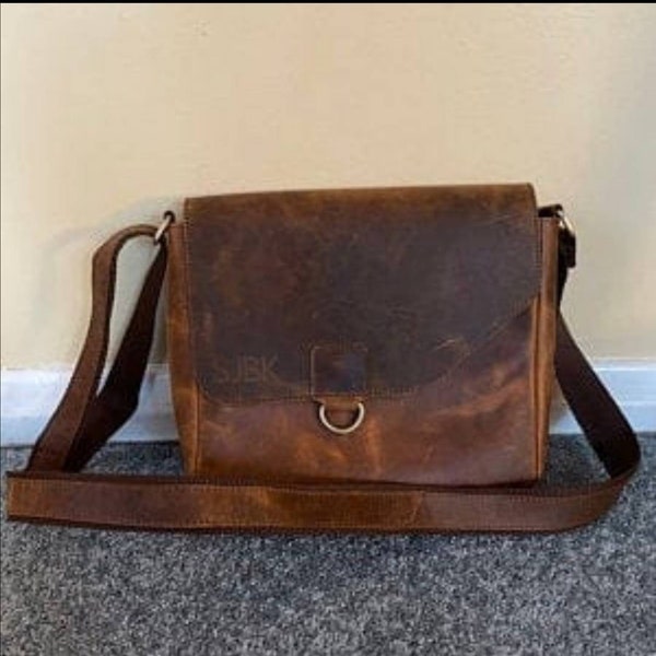 Cartera de cuero vintage, bolso con asa, bolso de cartera, bolso de hombro, bolso mensajero, bolso bandolera mujer cartera de cuero, tres tamaños