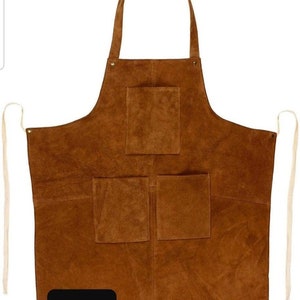 Leather apron, leather apron men, leather apron woodworking, leather apron blacksmith, leather apron bbq, chef gift, chef apron, bbq apron Brown Suede Apron