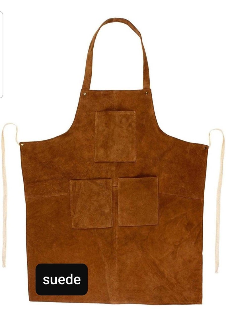 Leather apron, leather apron men, leather apron woodworking, leather apron blacksmith, leather apron bbq, chef gift, chef apron, bbq apron Brown Suede Apron