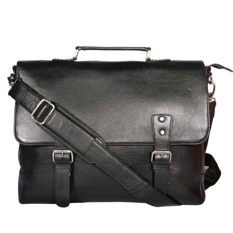 Personalisierte Umhängetasche aus echtem Leder Laptoptasche Umhängetasche für Frauen Geschenk für Männer Bürotasche Arbeit Aktentasche rustikale Tasche Große Schultasche Black 16 inch