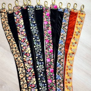Retro Jacquard Geldbörse Gurt, 2 "breites Crossbody Taschengurt Vintage-Stil bestickt Gitarrengurt für Handtasche Geschenk für Sie, Muttertagsgeschenk