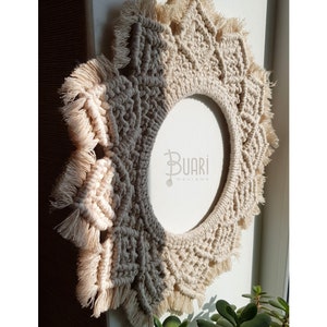 Macrame Wreath, Macrame Mandala, Round Macrame Wall Hanging, Macrame Door Wreath
