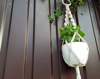 Macrame Plant Hanger, colgador de Macrame hecho a mano para planta, soporte de maceta de flores colgantes, portaplantas