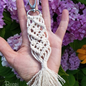 Macrame Keychain, Boho Keychain, Macrame Wedding