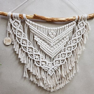 Modern Macrame Wall Hangings, Driftwood Wall Home Decor, Naturale Cotton Threads